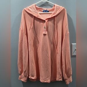 New Blue Waters Textured Hoodie. Small